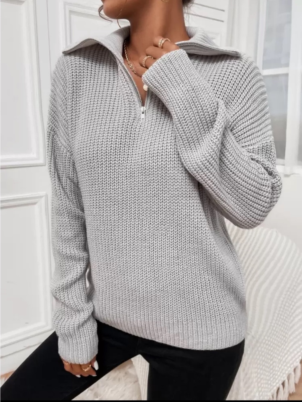 Women’s quarter zip sweater